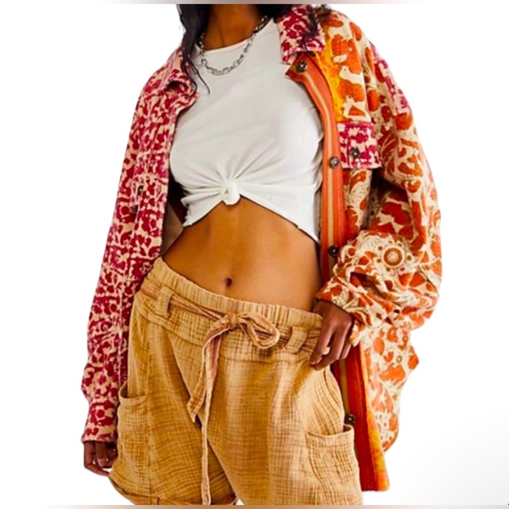 Free People Ruby printed jacket shacket floral - image 1